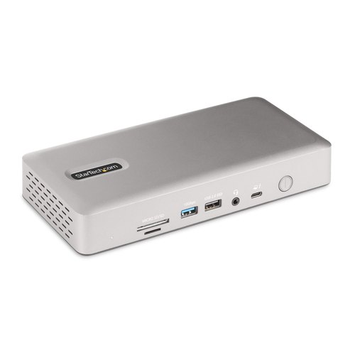 StarTech.com Universeel USB4 & Thunderbolt 4 Docking Station, Quad Display op Windows, Dual Display op MacBook, HDMI DP Dock met 100W Laptop Charging