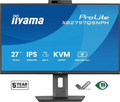 iiyama ProLite XB2797QSNPH-B1 computer monitor 68,6 cm (27") 2560 x 1440 Pixels Quad HD LED Zwart