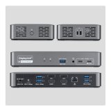 StarTech.com Dual Monitor USB-C Docking Station, 4K 60Hz, HDMI of DisplayPort, 96W Laptop Charging, Gigabit Ethernet, Universeel Smart Dock voor Windows en macOS