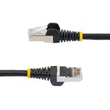 StarTech.com 50cm CAT6a Ethernet Kabel, Zwart, Low Smoke Zero Halogen (LSZH), 10GbE 500MHz 100W PoE++ Snagless RJ-45 S/FTP Netwerk Patch Kabel met Trekontlasting, Fluke Tested/ETL