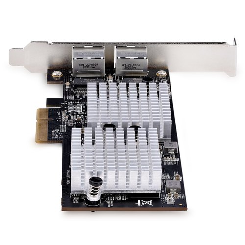 StarTech.com 2-Port 10GbE PCIe Netwerk Adapter Kaart, Netwerk Kaart voor PC/Desktop/Server, Zes Snelheden, PCIe Gigabit Ethernet Kaart met Jumbo Frame Ondersteuning, NIC/LAN Interface Kaart, 10GBASE-T en NBASE-T