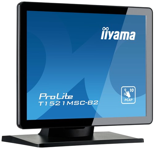 iiyama ProLite T1521MSC-B2 computer monitor 38,1 cm (15") 1024 x 768 Pixels XGA LED Touchscreen Tafelblad Zwart