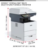 Xerox VersaLink B625 A4 61 ppm dubbelzijdig kopiëren en printen, scannen en faxen, geschikt voor PS3 PCL5e/6 2 laden voor max. 650 vel