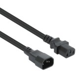 Manhattan Voedingskabel C14 male naar C13-connector, voor aansluiting monitor op pc, 5 m, 10 A, zwart, netkabel, levenslange garantie
