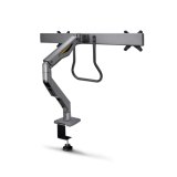 StarTech.com Dual Monitor Arm met Crossbar voor Bureau, Tot 27 inch Schermen, VESA 75x75/100x100, Max 15kg, C-klem, Volledig Scharnierend, Arm met Veermechanisme, TAA