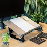 R-Go Tools Documenthouder R-Go Read2Write, voor lezen en schrijven, ergonomisch, met soft foam polssteun, mat acrylaat