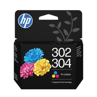 HP 302/304 combipakket met driekleuren en zwart (2-pack)