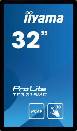 iiyama ProLite TF3215MC-B2 computer monitor 80 cm (31.5") 1920 x 1080 Pixels Full HD LED Touchscreen Kiosk Zwart