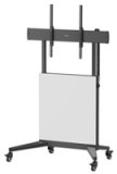 Manhattan Trolley voor tv’s en monitoren van 60–100 inch, gereedschapsloze hoogteverstelling van 1240 tot 1560 mm, VESA 200x200 tot 1000x600 mm, max. 80 kg, controleer de vier montagegaten aan de achterzijde van het scherm