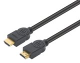 Manhattan HDMI-kabel 4K@60Hz met Ethernet, CL3 voor installatie in muren, 10 m, voor ALLE 4K- en 1080p/HD-toepassingen, zwart, Premium High Speed, levenslange garantie, dezelfde 4K@60Hz-prestaties als HD2MM10MA (CL2)