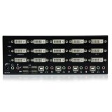 StarTech.com 4-poort 3x Monitor DVI USB KVM-switch met Audio en USB 2.0-hub