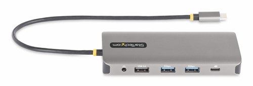 StarTech.com USB-C Triple Monitor Multiport Adapter, 5Gbps, Dual 4K 60Hz + 4K 30Hz HDMI & DisplayPort, 4-Port USB Hub, 100W PD Pass-Through, GbE, SD/MicroSD Kaartlezers