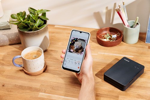 Canon SELPHY QX20 BK fotoprinter Verf-sublimatie 287 x 287 DPI 2.8" x 3.3" (7.2x8.5cm) Wifi