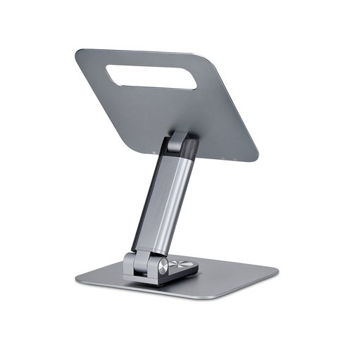 StarTech.com Telescopische Laptopstandaard, 360 Roterende Voet, Draaibare Laptophouder voor Bureau, In Hoogte Verstelbaar & Kantelbaar, Max 5kg, Aluminium