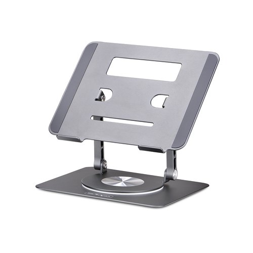 StarTech.com Draaibare Laptopstandaard, 360 Roterende Laptophouder voor Computer, Verhoogd plateau met Verstelbare Kanteling, Max 5kg, Aluminium
