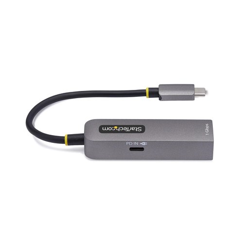 StarTech.com USB-C naar Ethernet Adapter, NIC, 100W PD Pass-Through, USB 3.0 Type-C 1Gbps Multi Speed Netwerk Adapter, Gigabit Ethernet, Thunderbolt Compatibel, Windows & Mac