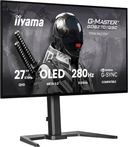 iiyama G-MASTER GOB2701QSC-B1 computer monitor 68,6 cm (27") 2560 x 1440 Pixels 2K Ultra HD OLED Zwart