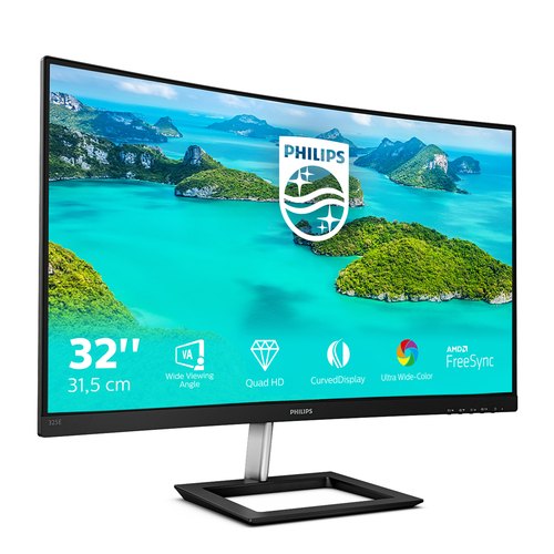 Philips E Line 325E1C/00 computer monitor 80 cm (31.5") 2560 x 1440 Pixels Quad HD LCD Zwart