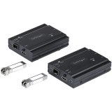 StarTech.com 4K HDMI KVM Extender over Glasvezel/FIber, HDMI Video & USB Remote KVM Switch/Console Extender tot 300m (MultiMode), 2x 10G MMF SFP+ modules, KVM Extension Kit (TX/RX)
