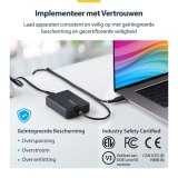 StarTech.com 100W USB-C Laptop Oplader met 1,5m Geïntegreerde USB-C Kabel, Power Adapter Brick voor Dell, XPS, HP ProBook, MacBook Pro, Microsoft Surface Pro