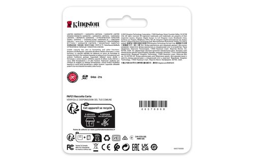 Kingston Technology 512GB Canvas React Plus SDXC UHS-II 280R/150W U3 V60 voor Full HD/4K