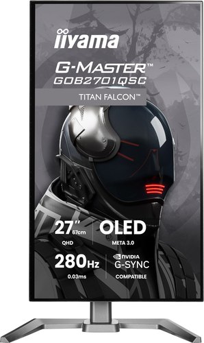 iiyama G-MASTER GOB2701QSC-B1 computer monitor 68,6 cm (27") 2560 x 1440 Pixels 2K Ultra HD OLED Zwart