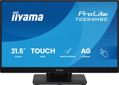 iiyama T2254MSC-B2AG computer monitor 54,6 cm (21.5") 1920 x 1080 Pixels Full HD LED Touchscreen Zwart