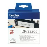 Brother DK-22205 labelprinter-tape Zwart op wit