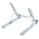 StarTech.com Inklapbare Laptopstandaard, Verstelbare Hoek, Ergonomische Laptophouder, Draagvermogen 10Kg, Ventileren/Kantelen/Verhogen, Aluminium Tablet/Laptop Steun/Riser/Staander