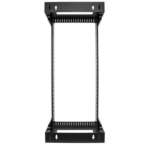 StarTech.com 2 Post 24U Heavy-Duty Wandmonteerbare Server Rack, 19" Open Frame Netwerk Rack met Verstelbare Diepte, Data Rack voor IT/AV/Patchpaneel/Computer Apparatuur, Incl Kooimoeren en Schroeven