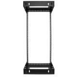 StarTech.com 2 Post 24U Heavy-Duty Wandmonteerbare Server Rack, 19" Open Frame Netwerk Rack met Verstelbare Diepte, Data Rack voor IT/AV/Patchpaneel/Computer Apparatuur, Incl Kooimoeren en Schroeven