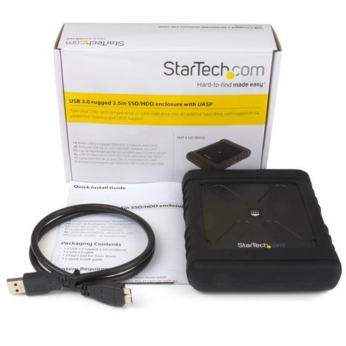 StarTech.com Robuuste harde-schijfbehuizing - USB 3.0 naar 2,5 inch SATA 6 Gbps HDD of SDD - UAS