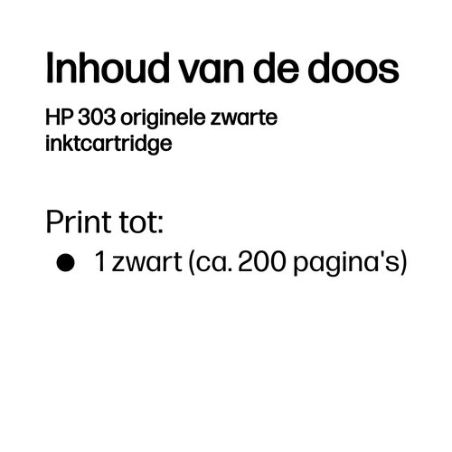 HP 303 originele zwarte inktcartridge