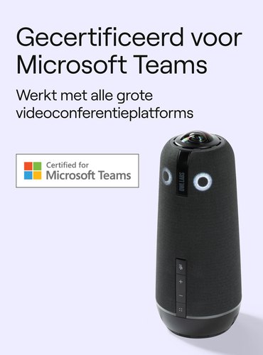 Owl Labs Meeting Owl 4+ - 360°, 4K slimme camera, microfoon en luidspreker (automatische luidsprekerfocus, smart zooming en noise equalizing)