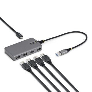 StarTech.com 4-Port USB-A Hub, 5Gbps, Bus Powered, USB-A naar 4x USB-A hub met Extra USB-C Voedingsingang, 30cm Host Kabel, Compacte Desktop/Laptop USB Hub