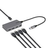 StarTech.com 4-Port USB-A Hub, 5Gbps, Bus Powered, USB-A naar 4x USB-A hub met Extra USB-C Voedingsingang, 30cm Host Kabel, Compacte Desktop/Laptop USB Hub