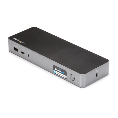 StarTech.com Universele Laptop Docking Station, Hybrid USB-C & USB-A Dock, Dual 4K DP & HDMI, 60W PD, Mac / Windows / Chrome OS, 4x USB 5Gbps Hub, GbE