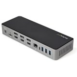 StarTech.com USB-C & USB-A Dock - Hybride Universeel Triple Monitor Laptop Docking Station DisplayPort & HDMI 4K 60Hz - 85W Power Delivery, 6x USB Hub, GbE, Audio - USB 3.1 Gen 2 10Gbps