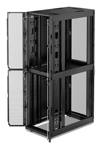 APC NetShelter SX, serverrackbehuizing, colocatie, 2 x 20U, 600W x 1070D mm, met zijkanten, zwart