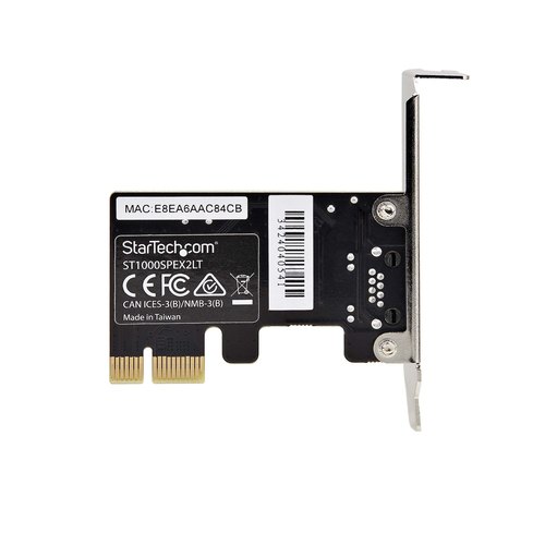 StarTech.com 1-Port Gigabit PCIe Ethernet Adapter Kaart, Low-Profile Netwerkkaart, 10/100/1000Mbps PCI Express NIC, Realtek RTL8111H, Windows en Linux, TAA