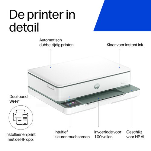 HP ENVY 6130e Wireless All-in-One Kleur Printer, Instant Ink; Foto's printen