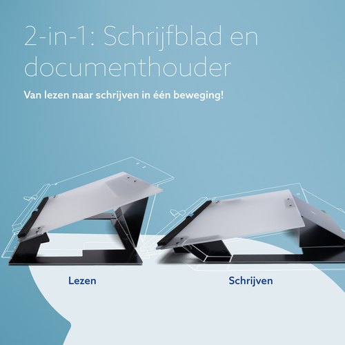 R-Go Tools Documenthouder R-Go Read2Write, voor lezen en schrijven, ergonomisch, met soft foam polssteun, mat acrylaat