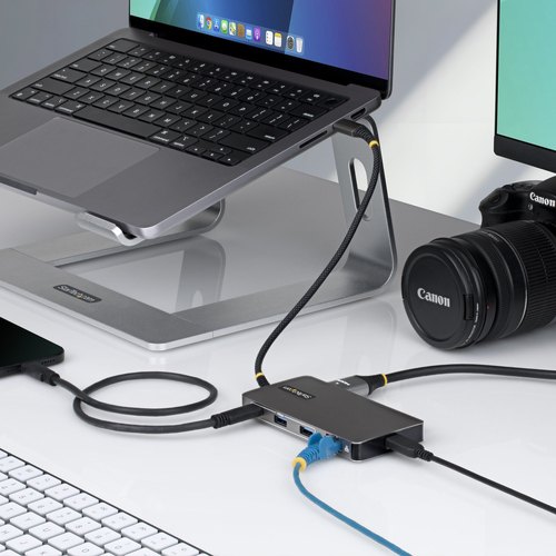 StarTech.com USB-C Multiport Adapter met 4K 60Hz HDMI, 140W PD, USB 10Gbps Hub, GbE, SD en MicroSD Slots, Plug-and-Play Mini Dock voor Dell, HP en Lenovo laptops