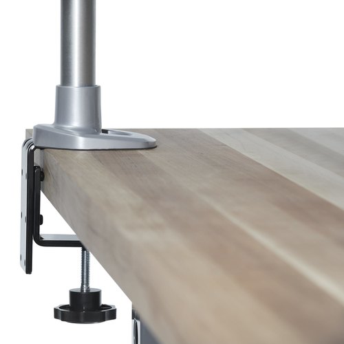 StarTech.com Dual Monitor Arm, Premium Scharnierende Bureau Monitor Beugel voor VESA Schermen tot 30" (10kg), Monitorsteun met Verstelbare Hoogte, Draaien/Kantelen/Zwenken, Klem/Doorvoertule, Zilver