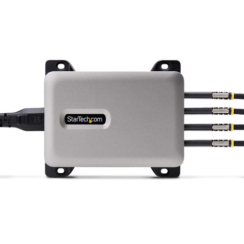 StarTech.com 4-Port Multi-Device USB-C Oplader, Totaal 240W, Single Port 140W EPR, PD 3.1, Poorten met Schroefvergrendeling, Opbouwmontage, Ideaal voor Vergaderzalen