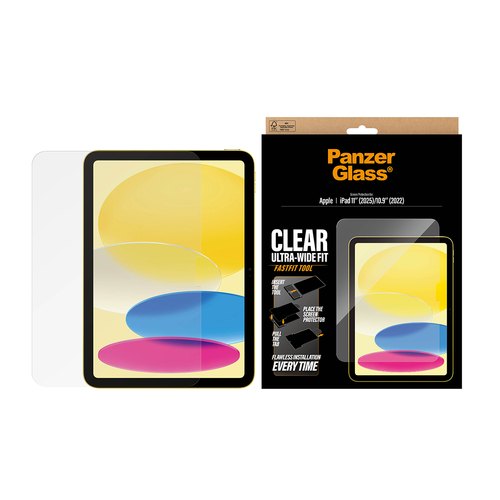 PanzerGlass ® Screen Protector iPad 11" (2025) | 10.9" (2022) | Ultra-Wide Fit w. FASTFIT TOOL Doorzichtige schermbeschermer Apple 1 stuk(s)