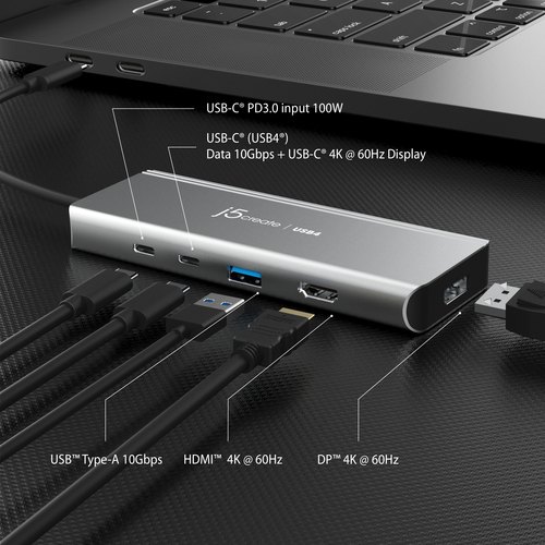 j5create JCD401-N USB4™ Dual 4K Multi-Port Hub