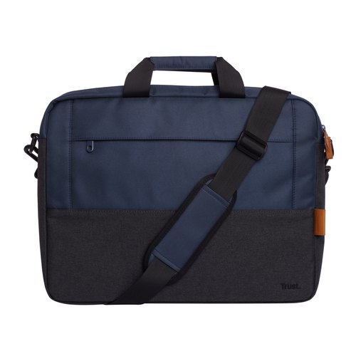 Trust Lisboa Laptop schoudertas 16 inch - Laptop schoudertas – Voor laptops tot 16 inch – Gerecycled polyester – Blauw
