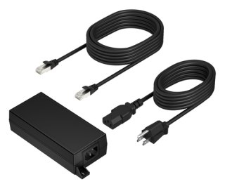 HP Poly PoE++ 65W 2.5G Adapter with 3.66m CAT6A Cable and Power Cord Zwart