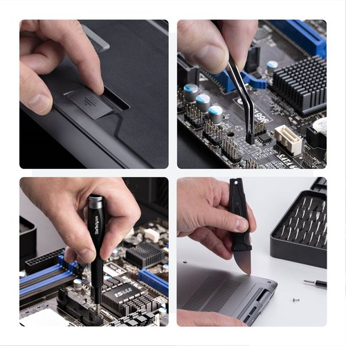 StarTech.com 40-Delige Computerreparatie Toolkit voor Laptop/PC/Electronica/Telefoon, 30-Bit Precisie Schroevendraaierset, Verwijderbaar Deksel met Magnetisch Werkvlak, Pry Tools